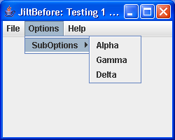 Demonstrate Menus and the MenuBar class